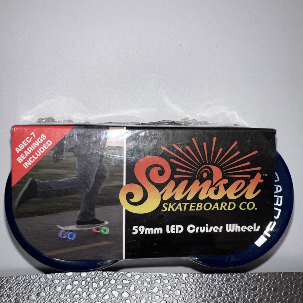 Sunset Skateboard‎ Co. 59mm LED Cruiser Wheels Blue